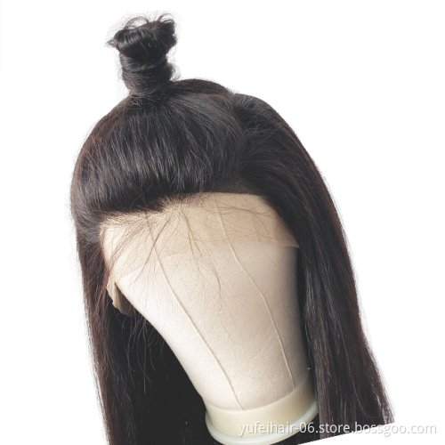 Top quality virgin human hair 360 lace frontal wig with baby hair cuticle aligned Peruvian human hair wigs